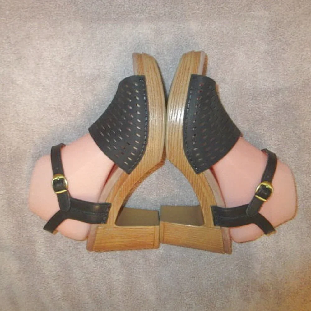 Dansko Denita Sandals Size 39 8.5 9 Leather Comfort Heel Ankle Strap Open Toe - Picture 8 of 12